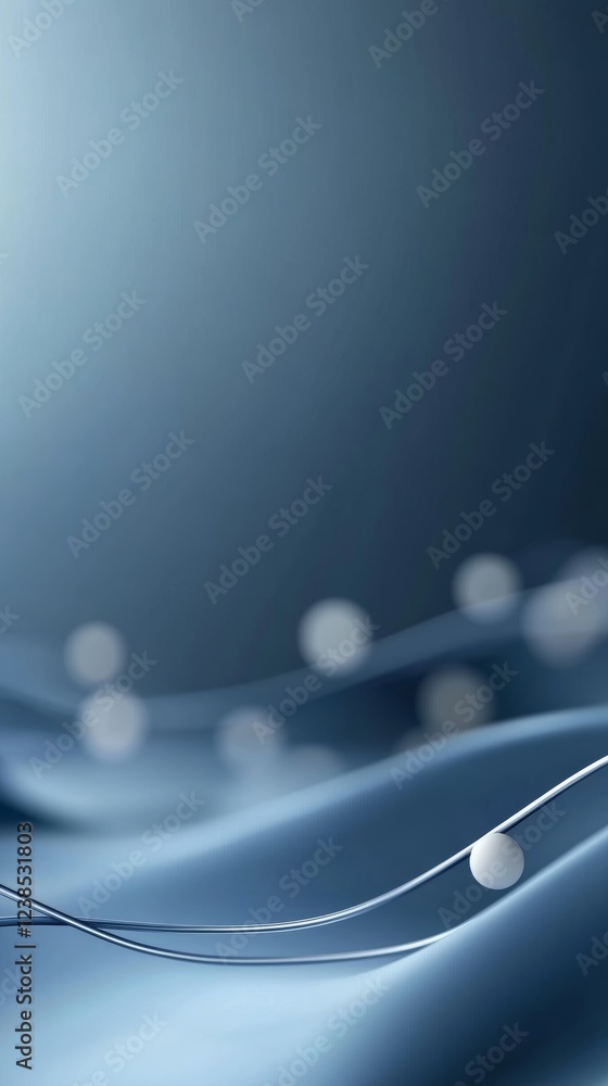 Aufkleber creative background design featuring abstract flowing fabric with delicate spheres for inspiring vis