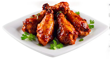 Whole Roasted Turkey or Chicken with Fresh Herb Garnish on Transparent Background – Thanksgiving Food Concept