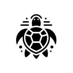 Obraz premium Sea Turtle Ocean Wildlife Animal Nature Marine Reptile Shell Water Creature Design Icon Graphic Symbol Logo Illustration Vector Art