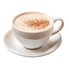 Creamy Cinnamon Coffee on transparent background.