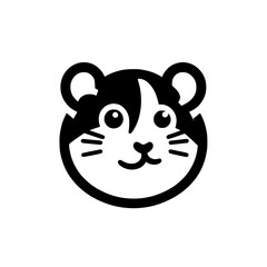 Adorable Hamster Cartoon Character: Vector Icon, Pet Logo Design