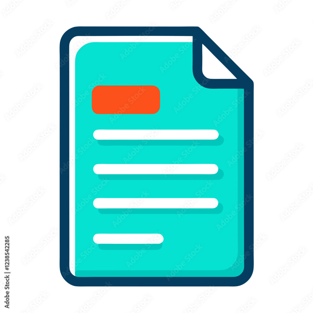Aufkleber document file appears on a pristine white background, featuring a simple, modern design with light b
