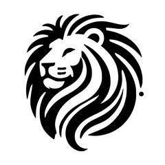 Majestic Lion: A Black and White Abstract Vector Illustration. Perfect for logos, designs, and more. Download this powerful symbol of strength and royalty today!
