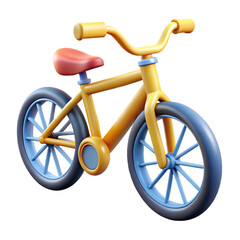 3d bicycle isolated on white background