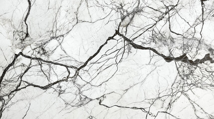 Obraz premium Seamless white marble surface with soft gray veins and a polished glossy finish, creating an elegant and luxurious pattern ideal for high-end interior designs and product backgrounds.