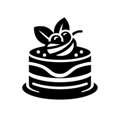 A delectable layered cake, adorned with berries and mint, a delightful dessert for any occasion. Perfect for satisfying your sweet cravings!