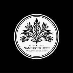 Customizable Floral Logo Design Template