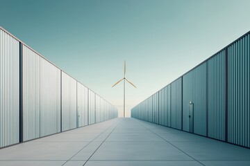 Obraz premium Creating a clean environment with sustainable energy storage solutions