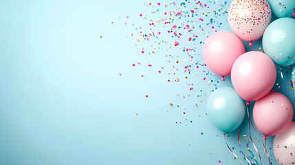 Vibrant balloon party joyful moment