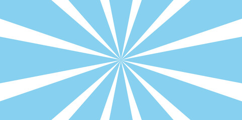 White and blue sunburst pattern background.