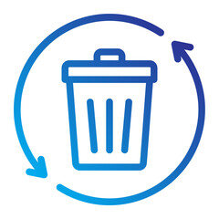 rubbish Renewable energy Line Gradient Icon
