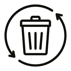 rubbish Renewable energy Line icon