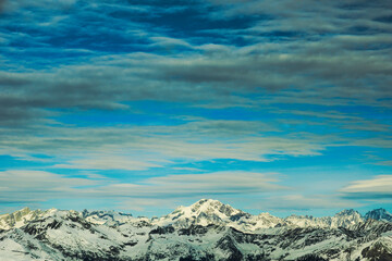 Mount Disgrazia, a well-known mountaineering destination in the Bregaglia Alpine Range, Italy