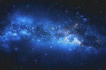 Blue galaxy with stars in a dark background showcasing the beauty of outer space and cosmic phenomena in a stunning visual representation of the universe