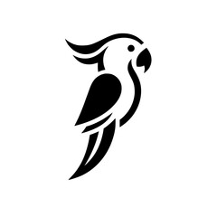 Elegant Black and White Parrot: A Stunning Avian Icon © MatandSterre
