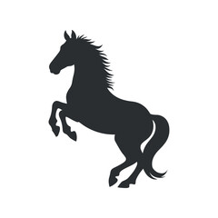 standing brown horse silhouette simple vector animal design