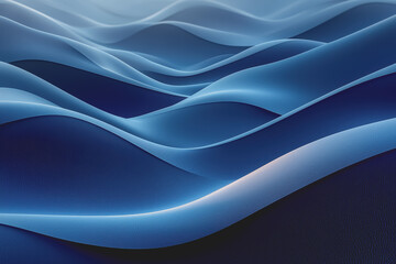 Obraz premium Abstract design featuring blue background with dynamic waves and contrasting white background for creative visual concepts