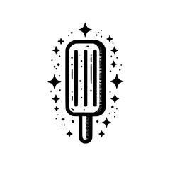 Cool Popsicle: A Minimalist Summer Treat Design. This vector graphic is perfect for branding, logos, and summer-themed projects. Simple, stylish, and refreshing!