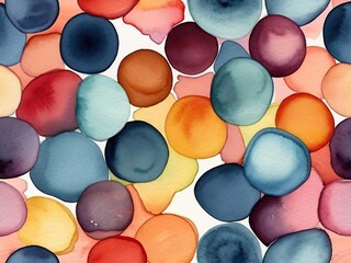 Seamless watercolor pattern. Hand-drawn abstract background.