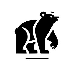 Majestic Black Bear Silhouette: A Striking Minimalist Animal Design