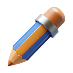 pencil 3d isolated white background