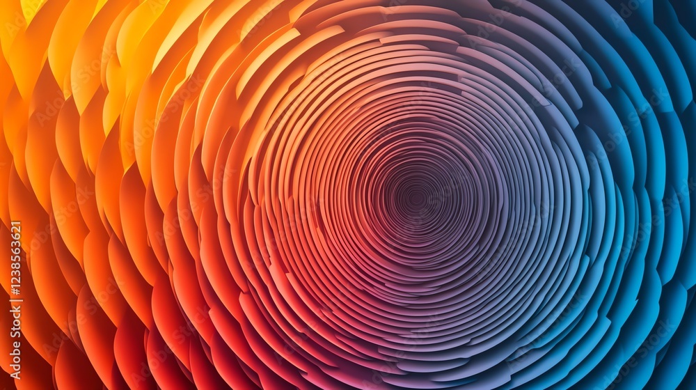 Poster swirling patterns of vibrant colors create a mesmerizing circular design that captivates the viewer