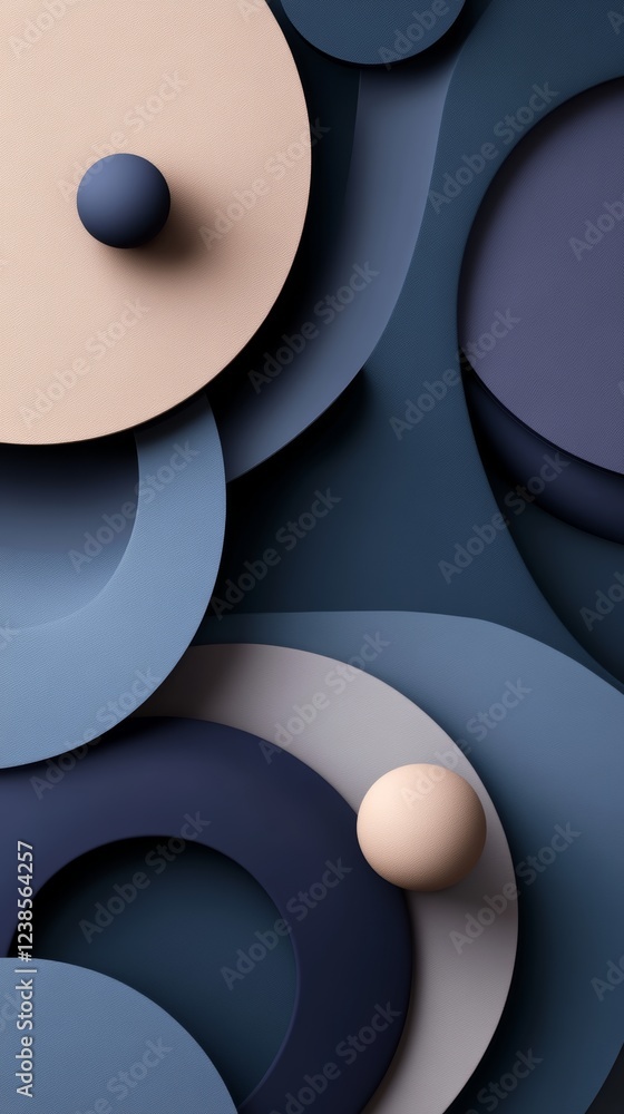 Poster abstract background featuring shapes and colors suitable for designers with a sense of chaos and dep