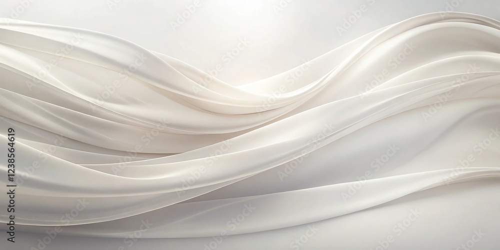 Poster elegant draped fabric, luxurious cream-colored waves, soft and flowing texture, ideal for background
