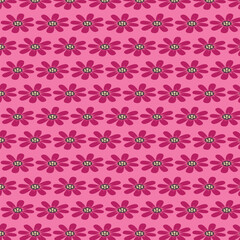 seamless pattern with pink flowers