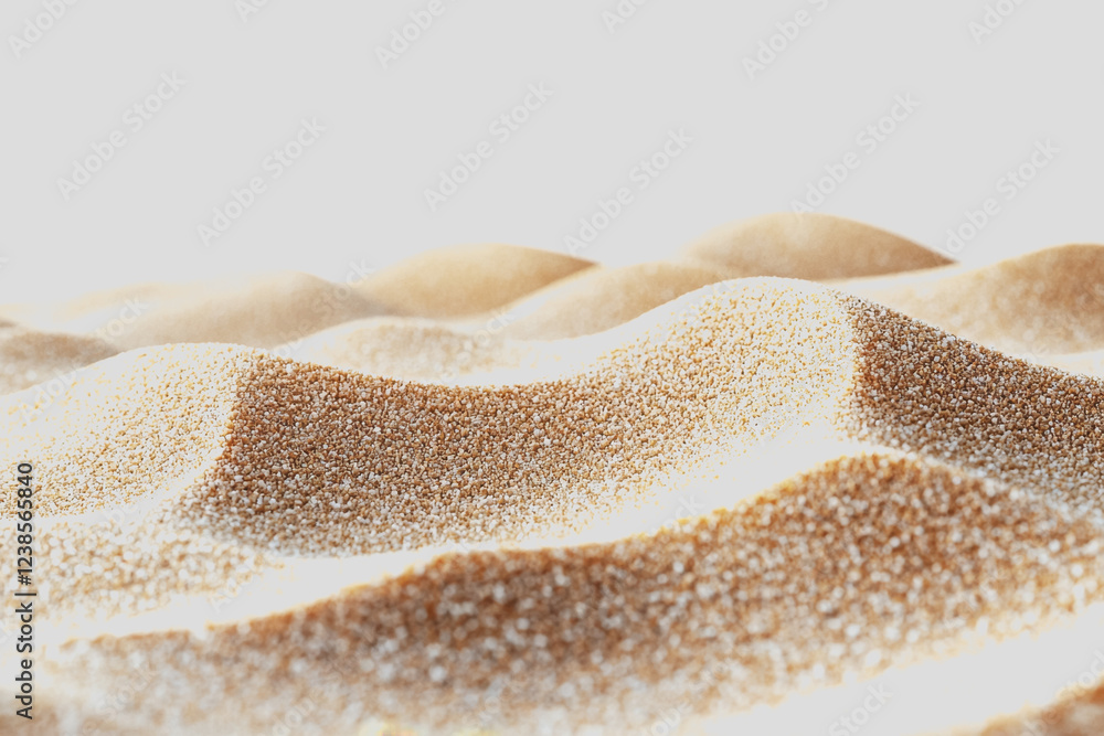 Poster close up view of a delicious cake topped with powdered sugar on a wooden surface with a soft focus b
