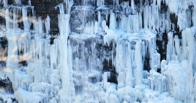 Salmon River Falls Slow Motion Water Falling Telephoto