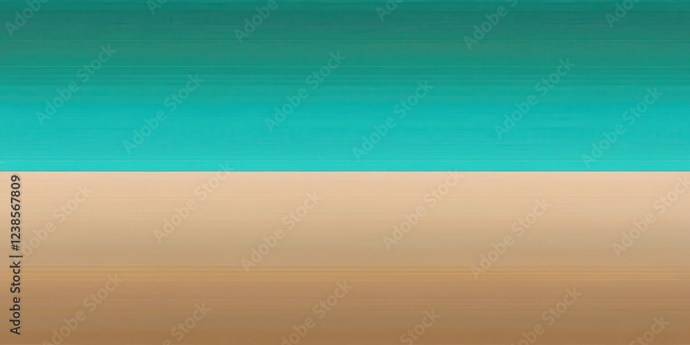 Poster Abstract teal and beige horizontal stripes background design ideal for website banners and presentations