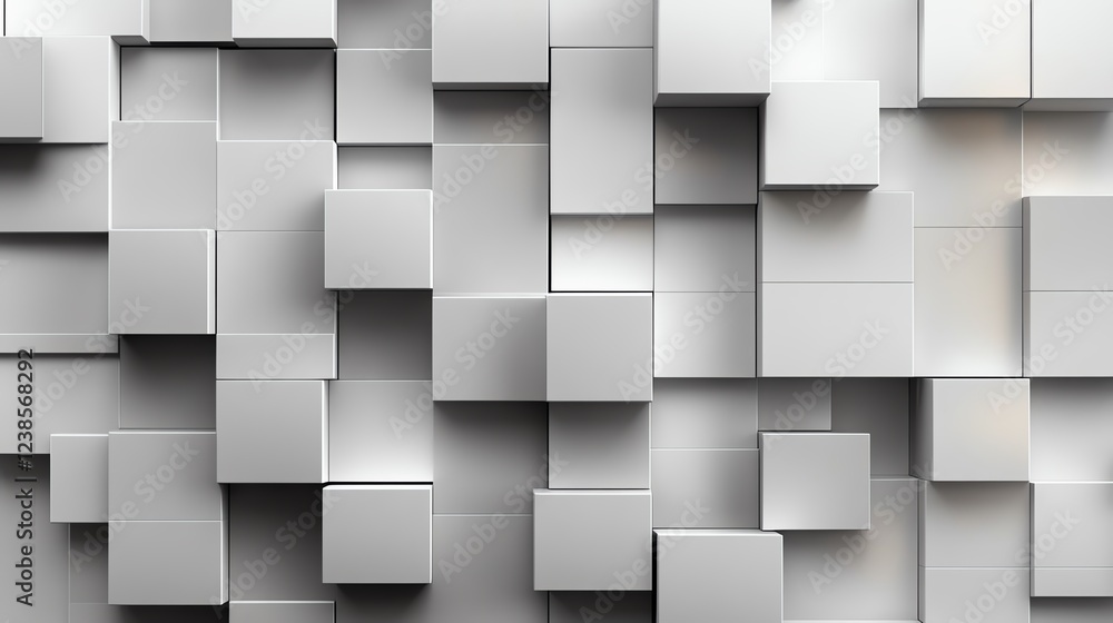 Poster 3d geometric shapes create a modern abstract background in a minimalist design setting