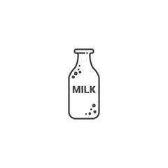 vector illustration of a simple milk bottle outline design.