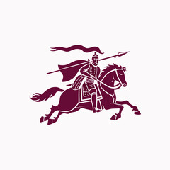 Knight on Horseback Charging with a Lance, Displaying Valor and Determination