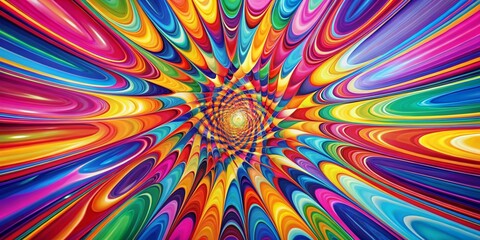 Colorful Pop Art Lines Abstract Hypnotic Psychedelic Background