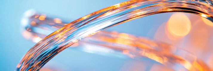Close-up of Translucent Strands with Orange Backlighting