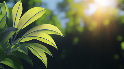 A digital sun drying up a lush rainforest, representing AI's environmental impact