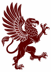 Majestic Griffin with Eagle Wings and Lion Body, Displaying Strength and Power