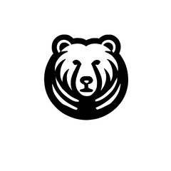 Majestic Bear Head: A Minimalist Vector Logo Design. Perfect for branding, nature-inspired projects, and wildlife conservation initiatives.