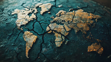 Cracked Earth Globe: A Visual Metaphor for Climate Change