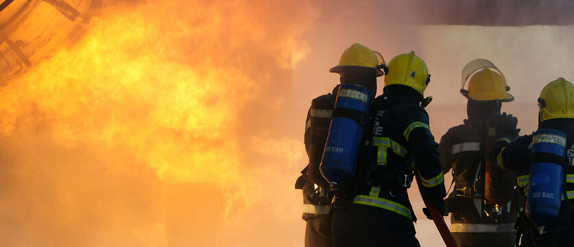 Aircraft engine fire at airport, airport emergency 