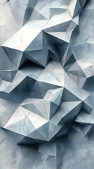 Fototapeta premium Abstract geometric texture. A textured, faceted surface in shades of gray.