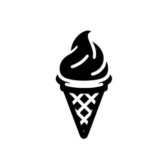A delectable ice cream cone, a delightful summer treat. Creamy, cold, and sweet, it's the perfect frozen dessert for a hot day. Enjoy this simple pleasure!