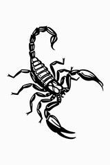 Intricate Scorpion Illustration with Detailed Body and Sharp Stinger