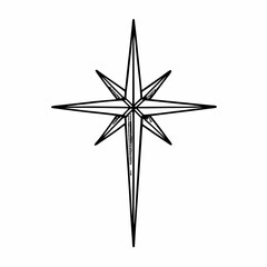 Obraz premium Sharp Geometric Star with Pointed Edges and Symmetrical Design