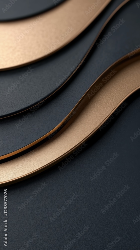 Poster detailed view of textured curves and lines on a dark background, showcasing design elements for crea