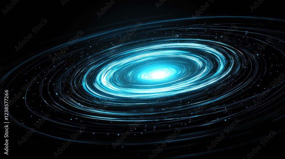 Poster galactic spiral formation outer space digital art cosmic environment wide-angle view abstract concep