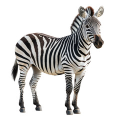 Fototapeta premium Zebra isolated on transparent background
