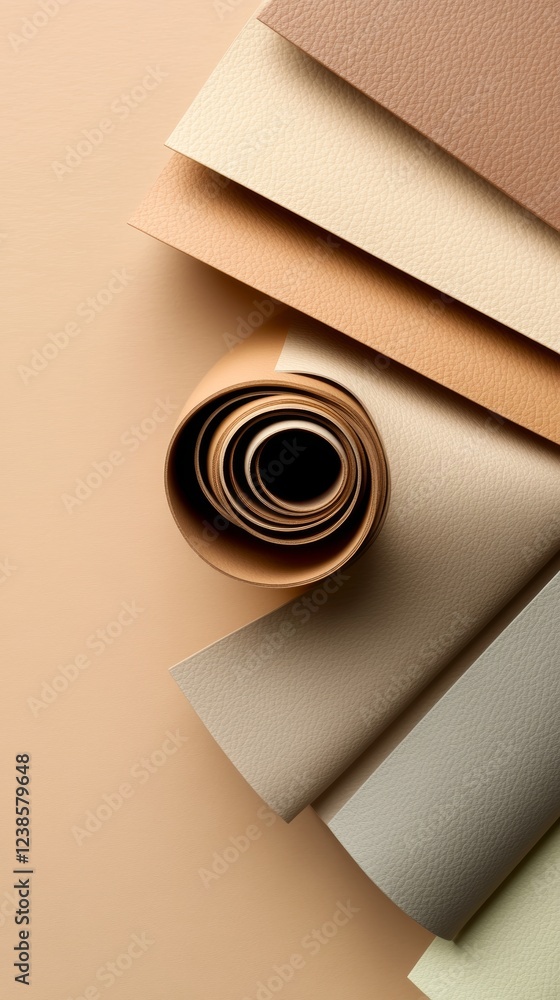 Poster creative background for designers showcasing layered textured paper in neutral tones for dynamic vis